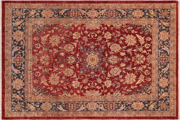 handmade Traditional Kafkaz Chobi Ziegler Red Blue Hand Knotted RECTANGLE 100% WOOL area rug 8 x 10